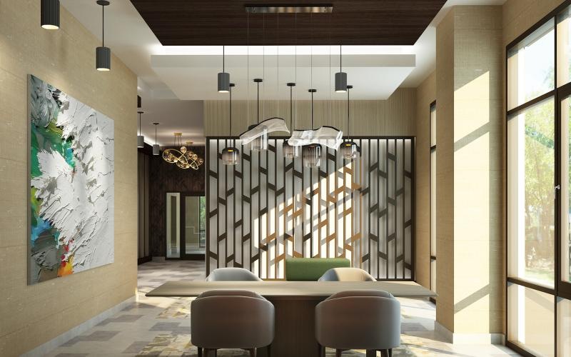 spacious lounge and seating area