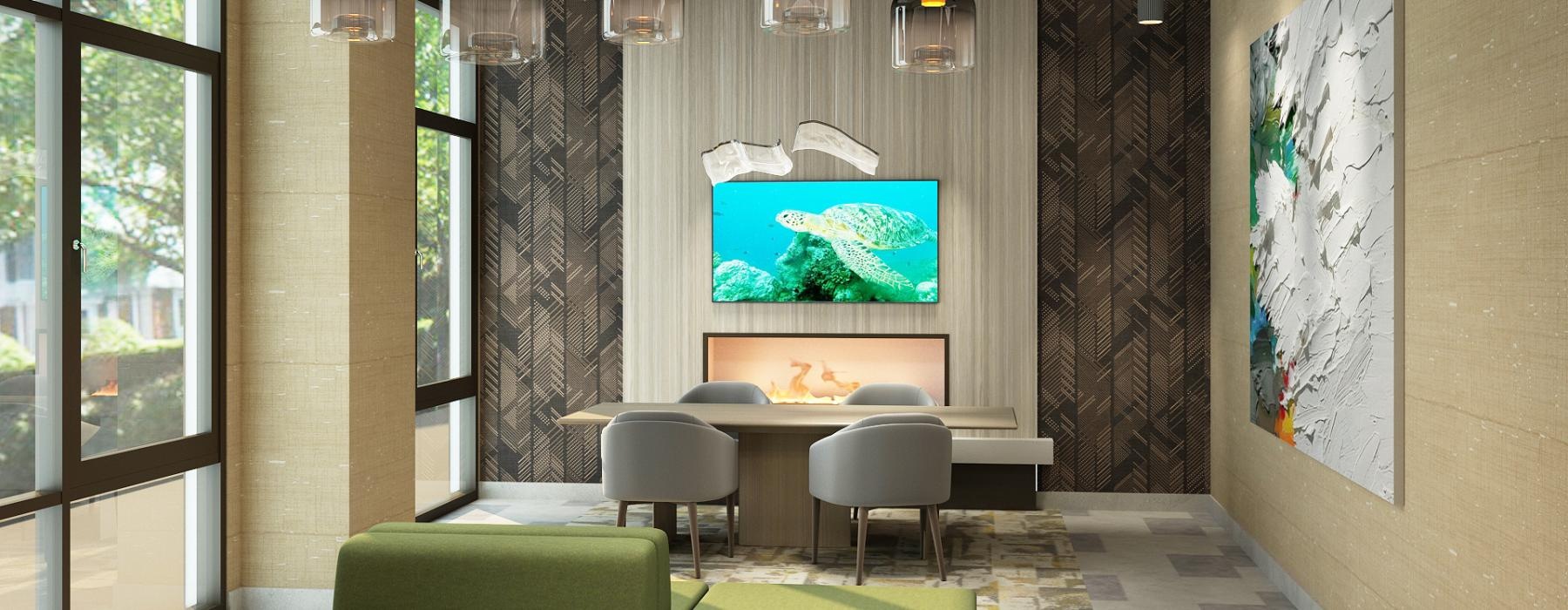lobby with seating