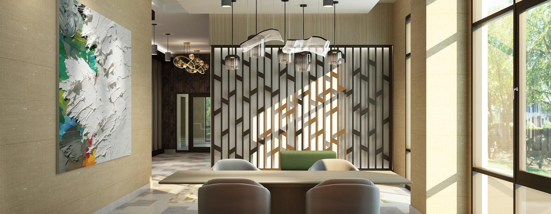 spacious lounge and seating area
